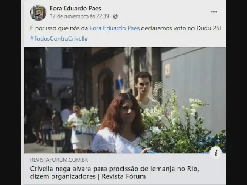 Featured image of post Página do Facebook "Fora Eduardo Paes" declara APOIO a Eduardo Paes (hahaha): Juízo de Preferência

