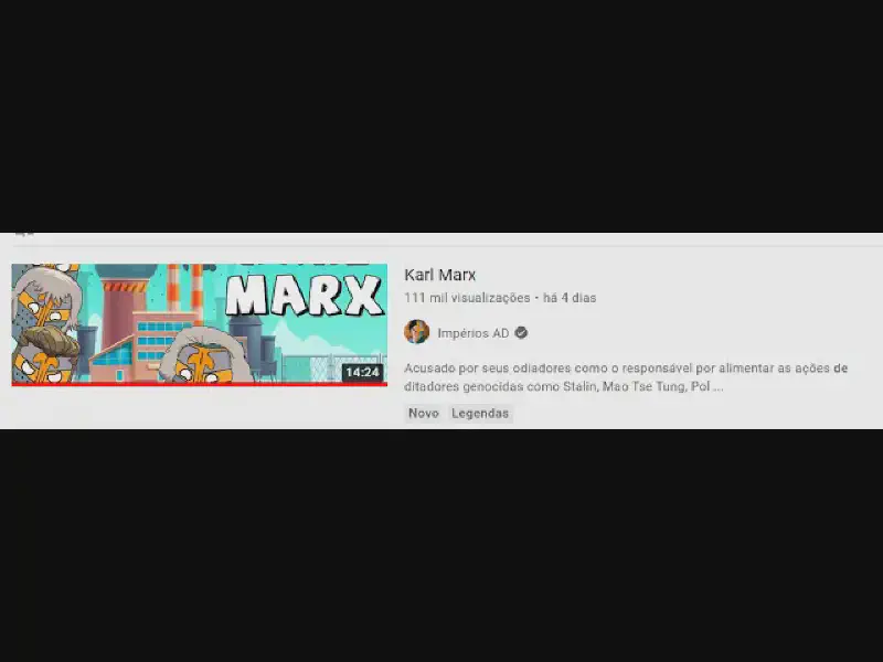 Featured image of post "Karl Marx" do Impérios AD e a óbvia Guerra Cultural conservadora-liberal
